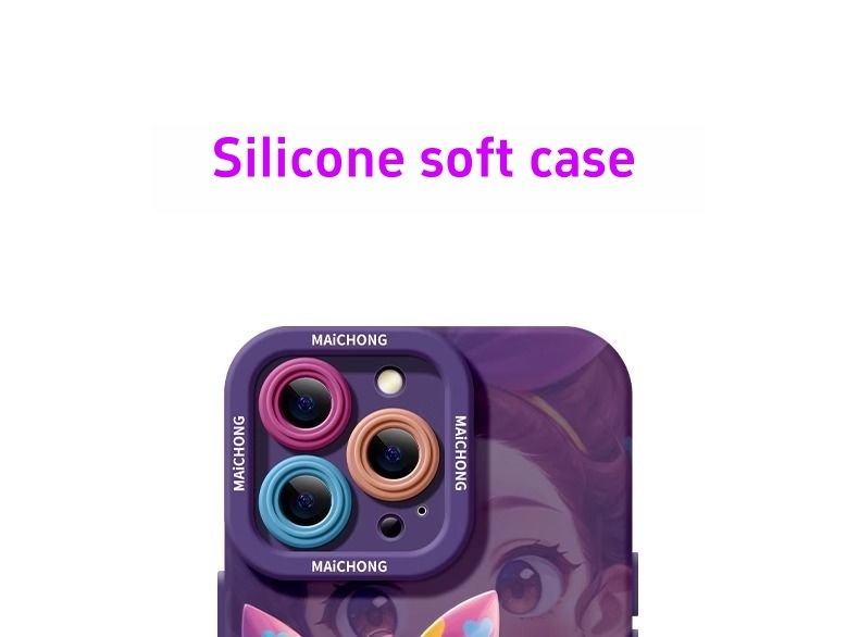 Cute Girl Silicone Phone Case | XS Drop - Proof, Style Meets Protection