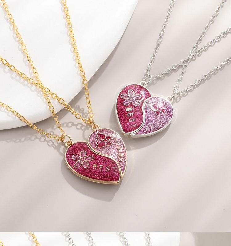 Heart - Shaped Pendant Necklaces: Gold & Silver Stylese