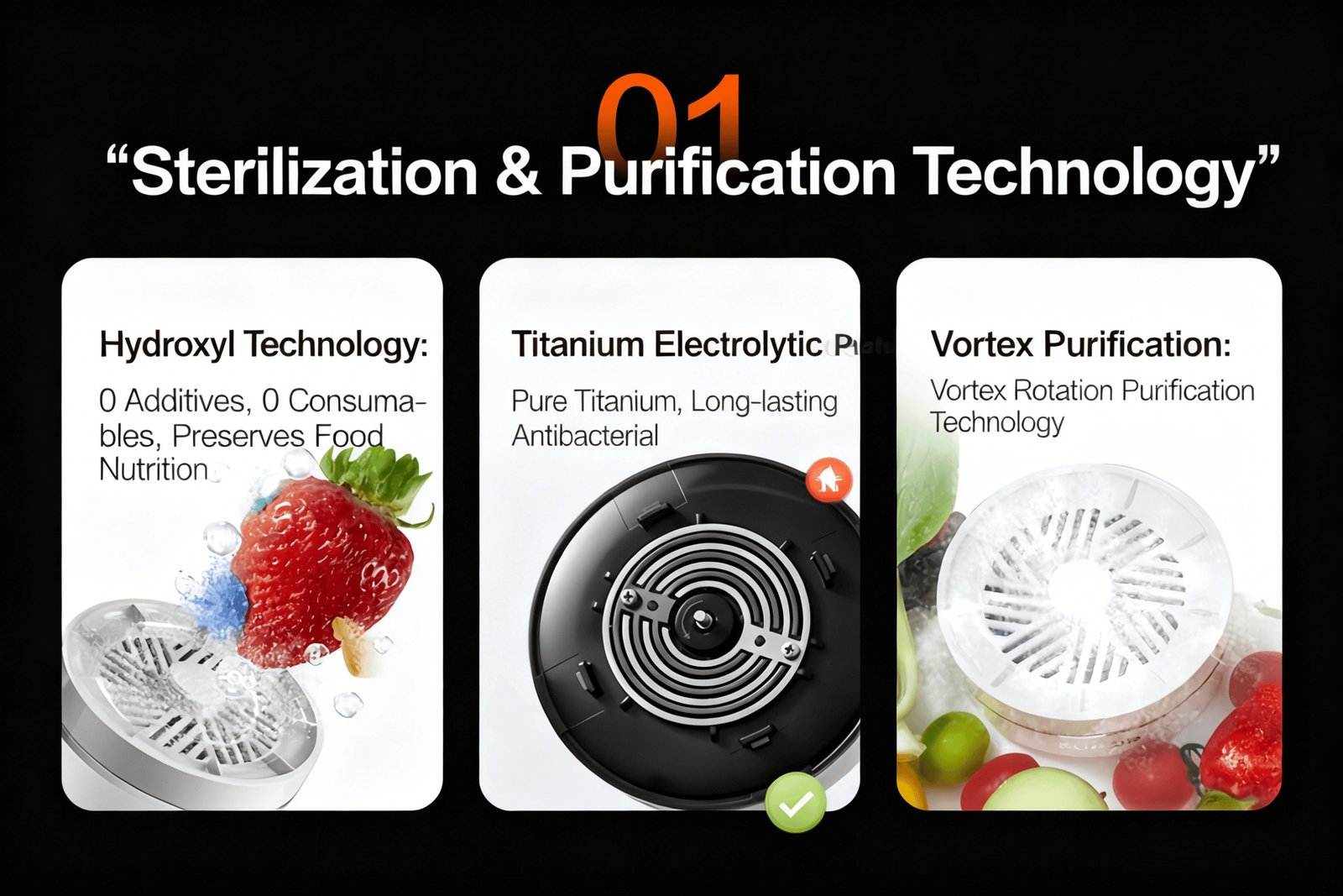 SUPOR Food Purifier Pesticide Removal Fruit and Vegetable Disinfection