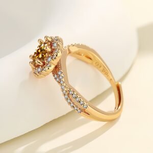 925 Sterling Silver Open Ring with 1 Carat Moissanite (OD.SI Clarity) - Elegant Ancient-Style Inspired Wedding Band, Perfect Gift for Girlfriend