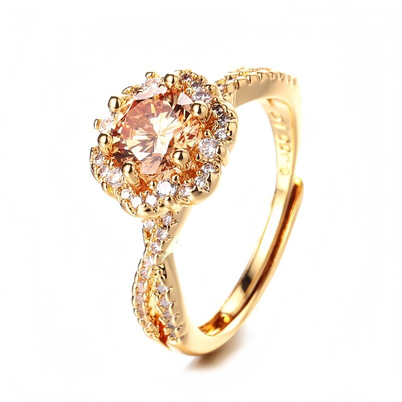 925 Sterling Silver Open Ring with 1 Carat Moissanite (OD.SI Clarity) - Elegant Ancient-Style Inspired Wedding Band, Perfect Gift for Girlfriend