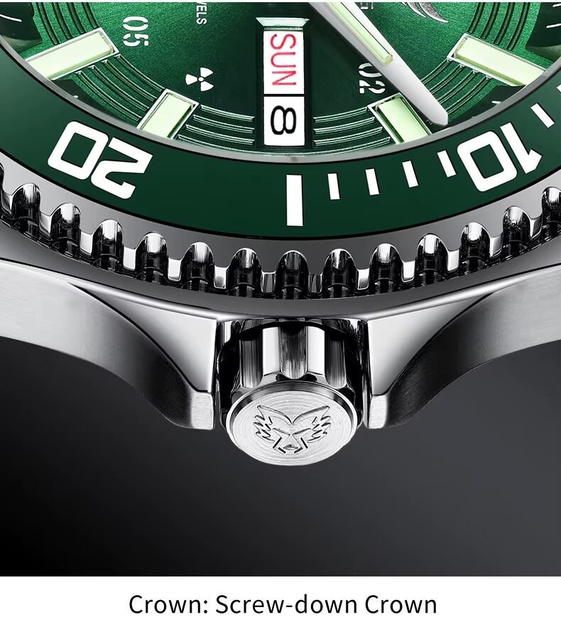 Yelang V1032 44mm Waterproof 300m Diver Watch Swiss Luminous Fully Automatic Mechanical Men Watch Sapphire Stainless