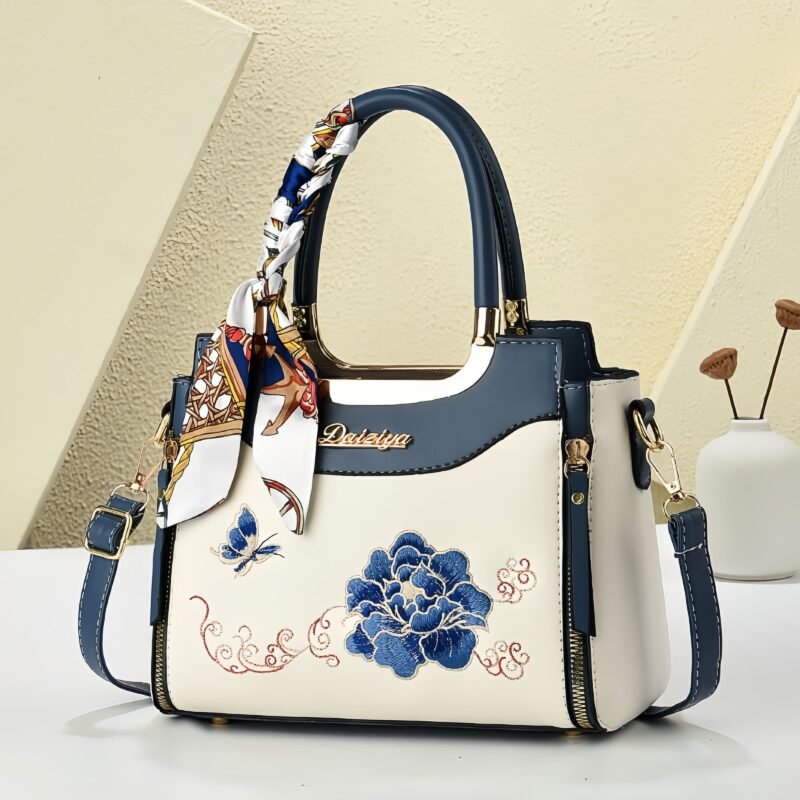 Daiziya Women's Embroidered Handbag - Fashion Commuter Bag with Multiple Compartments, Vintage & Modern Style, Multiple Colors Optional