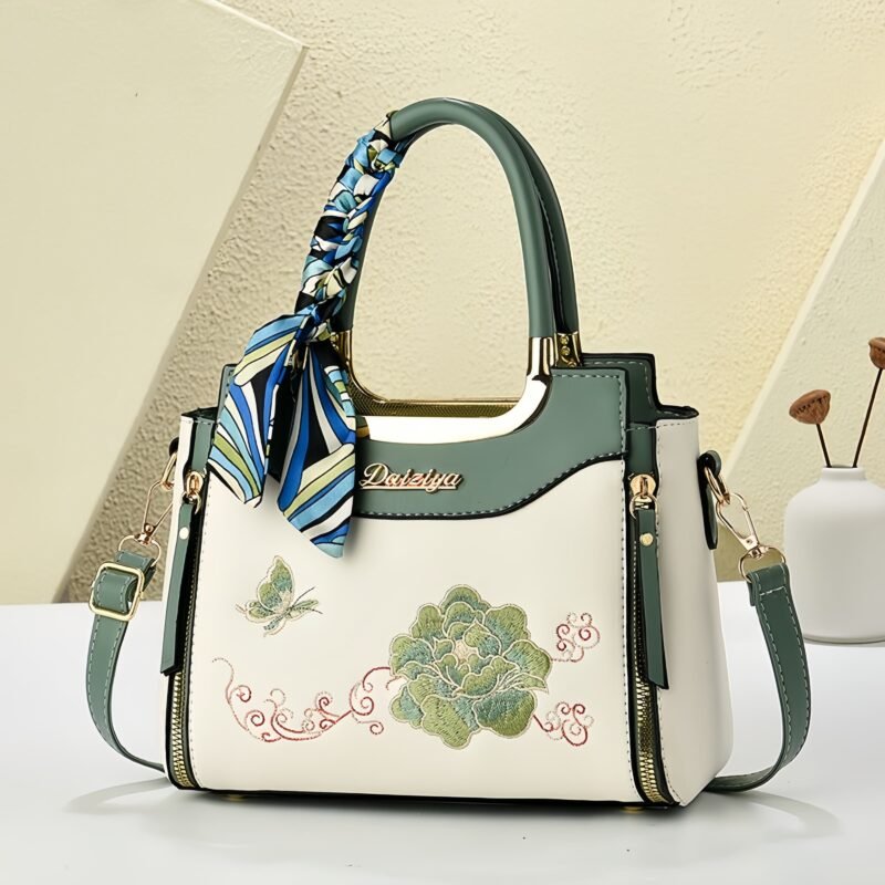 Daiziya Women's Embroidered Handbag - Fashion Commuter Bag with Multiple Compartments, Vintage & Modern Style, Multiple Colors Optional