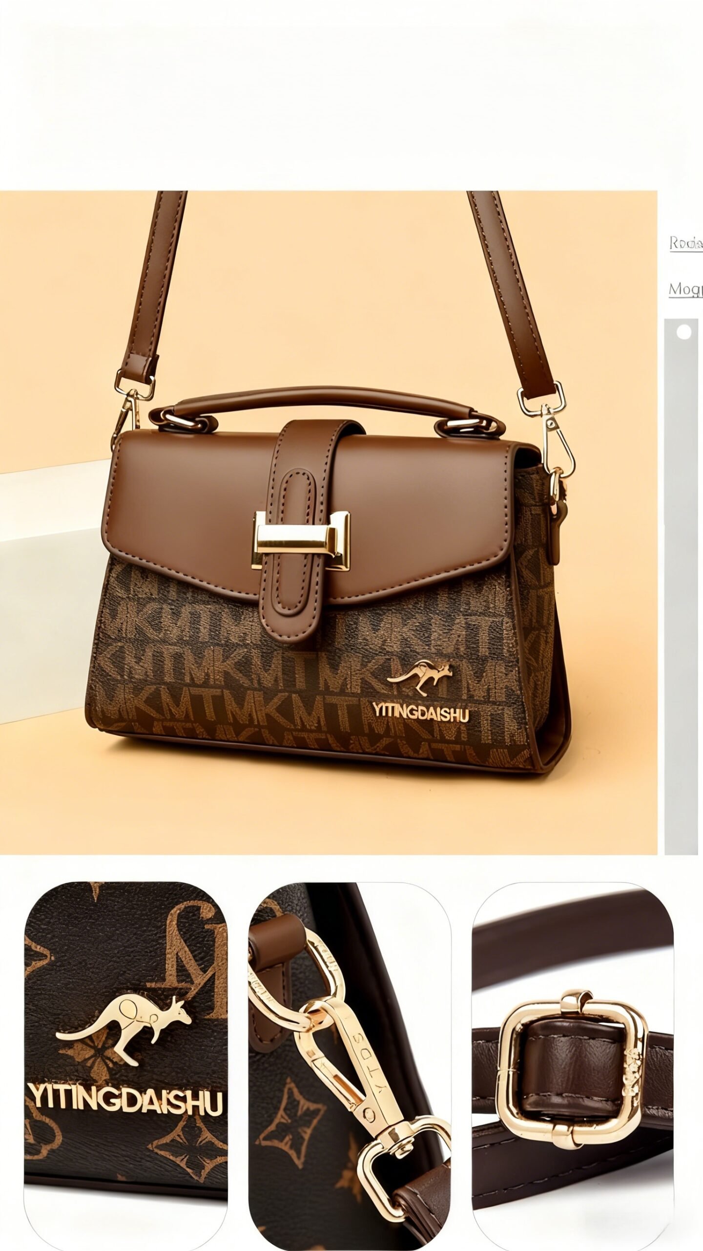 New Women's YITINGDAISHU Crossbody Handbag - Minimalist Elegant Style