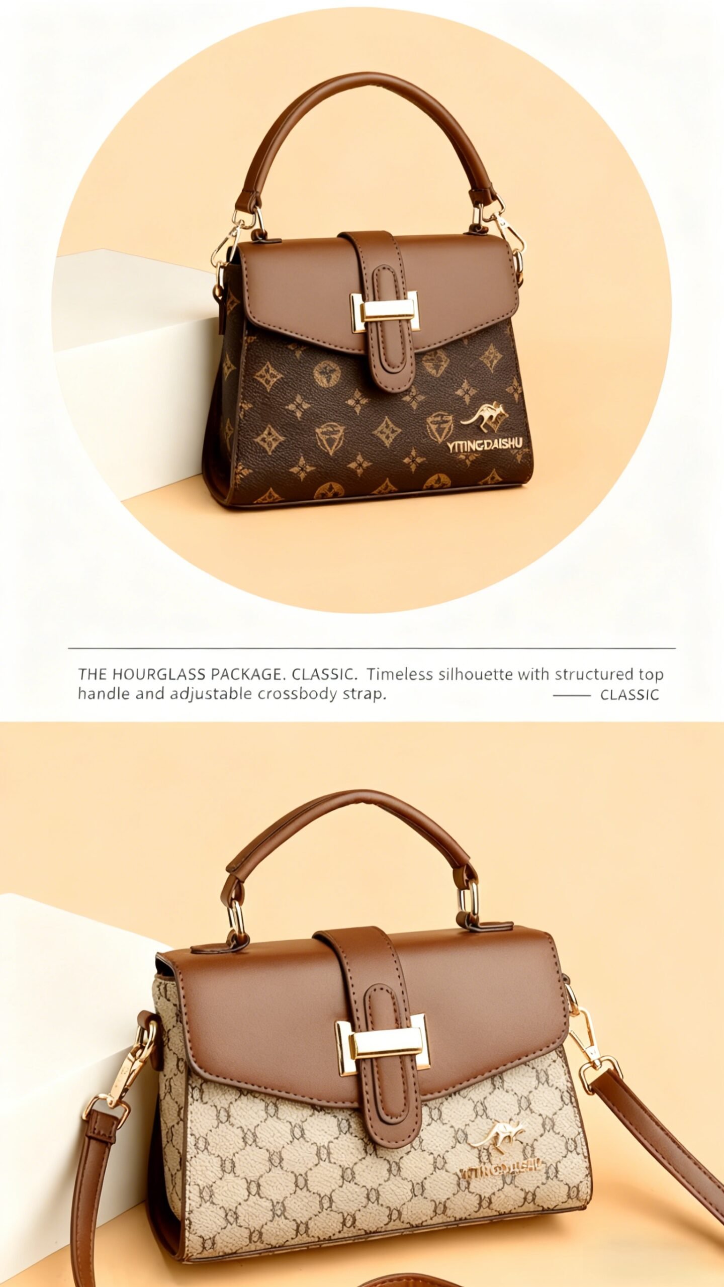 New Women's YITINGDAISHU Crossbody Handbag - Minimalist Elegant Style