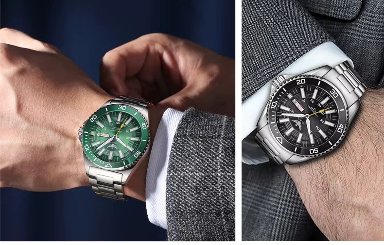 Yelang V1032 44mm Waterproof 300m Diver Watch Swiss Luminous Fully Automatic Mechanical Men Watch Sapphire Stainless